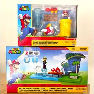 New SUPER MARIO set of 2 sparkling waters playsets